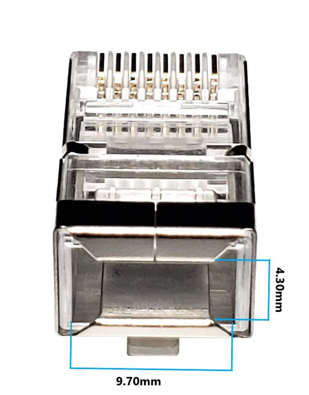 Cat6 Shielded Modular Plug with Load Bar (100 Pack)