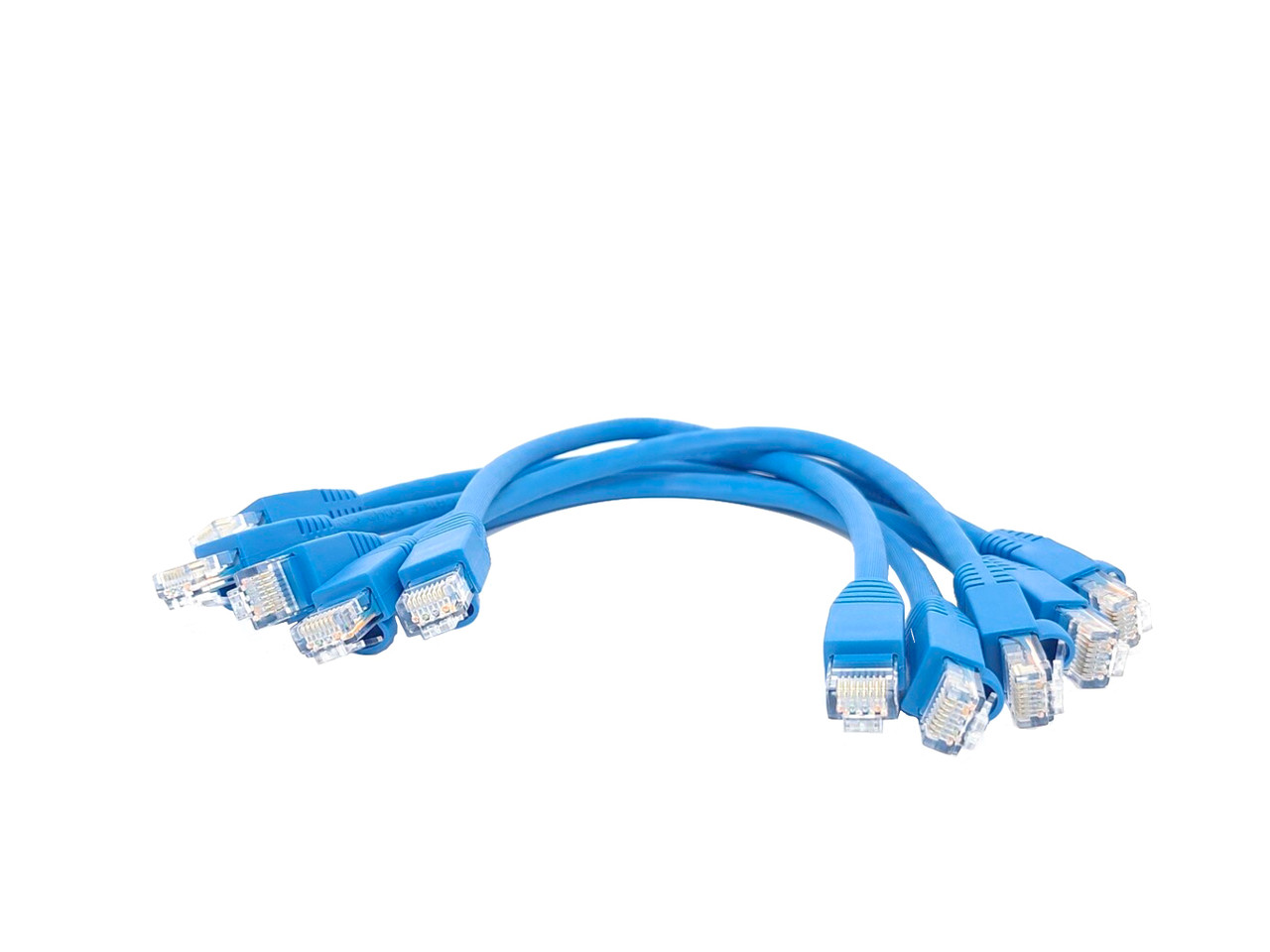 Cat6A UTP Ethernet Patch 24AWG Cable (Blue) 5-Pack