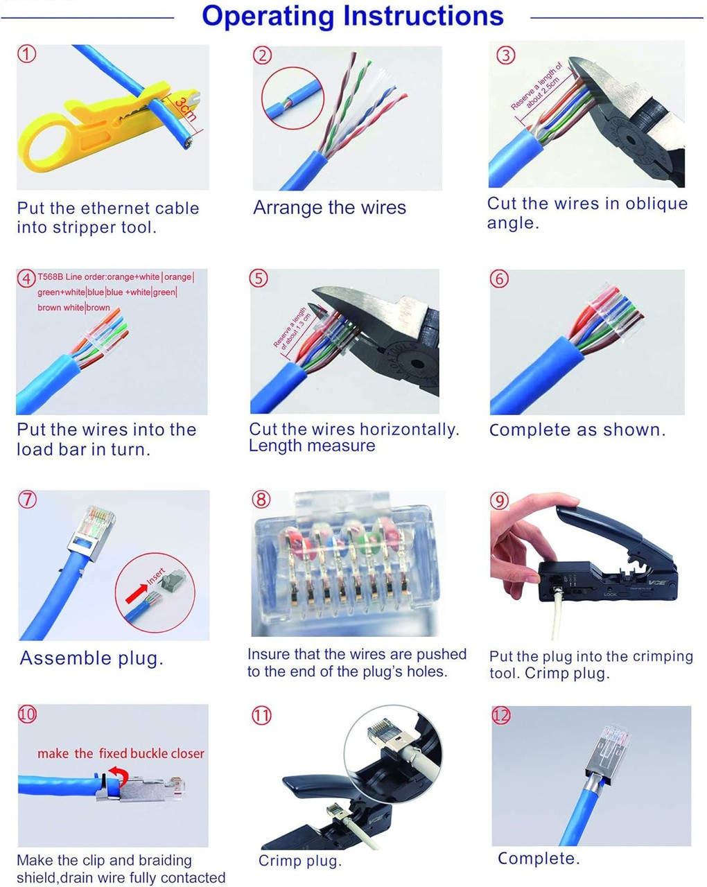 Premium Shielded RJ45 Connectors | CAT7/6A/6 | 20-Pack | Micro