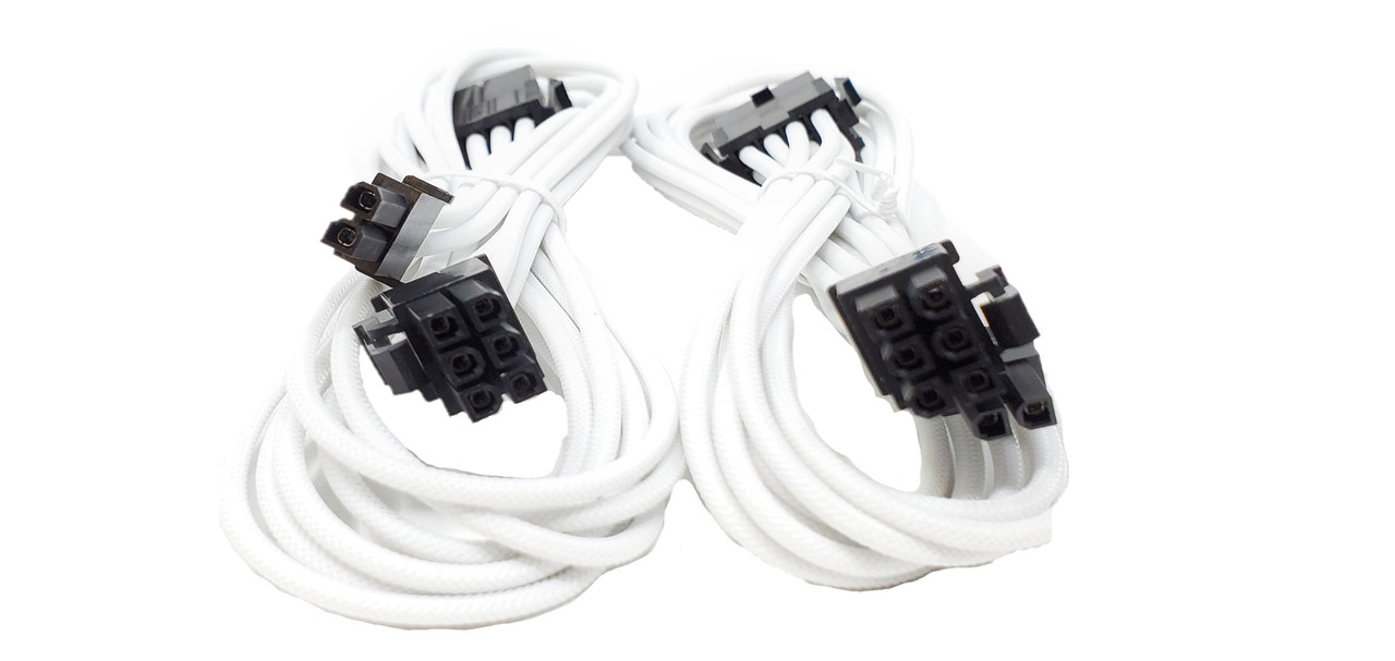 Premium Sleeved 8 (6+2) Pin PCI-e GPU Power Extension Cable – 45cm