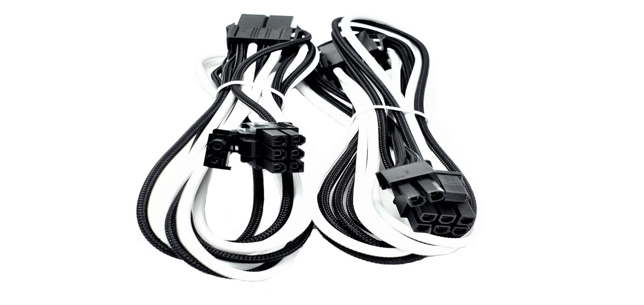 Premium Sleeved 8 (6+2) Pin PCI-e GPU Power Extension Cable – 45cm