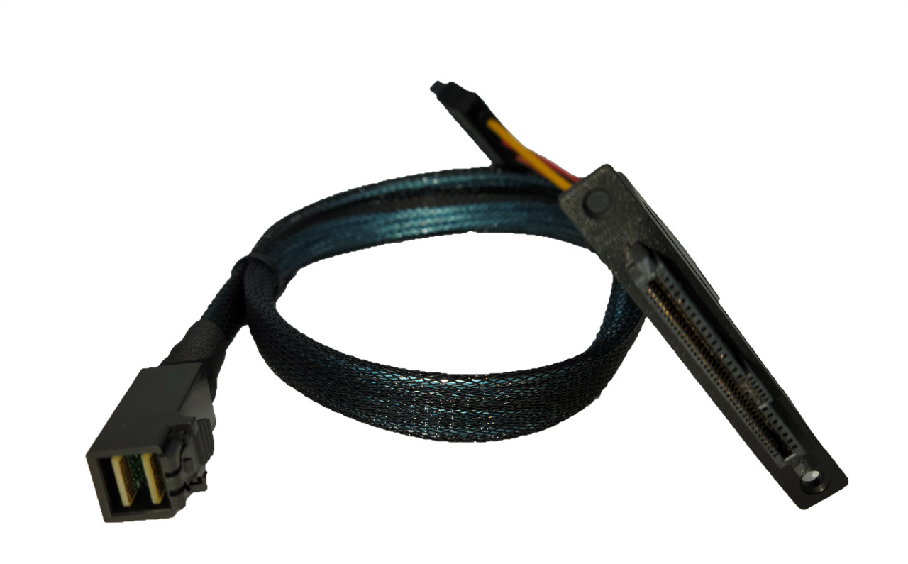 Internal 12G U.2 Cable (HD MiniSAS SFF-8643 to U.2 SFF-8639) with SATA Power (50cm)