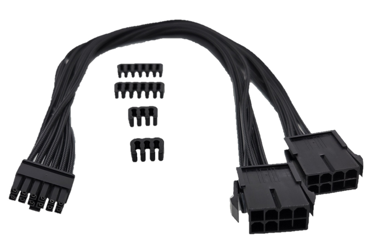 Premium Sleeved Cable for RTX 30 Series 12-Pin to Dual 8-Pin