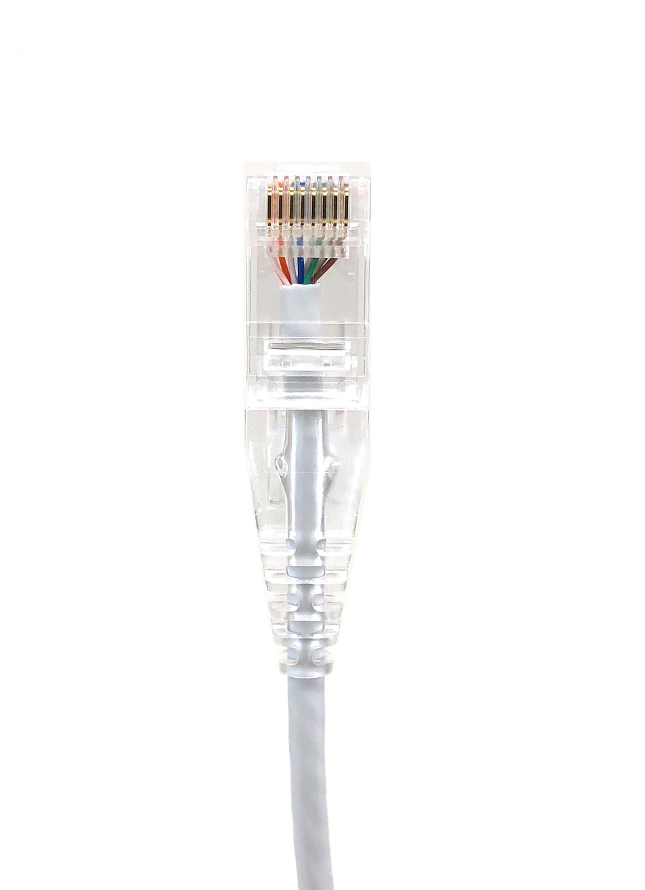 15 ft. CAT 6A 10 Gbps UTP 28 AWG Ultra Slim Ethernet Cable - White