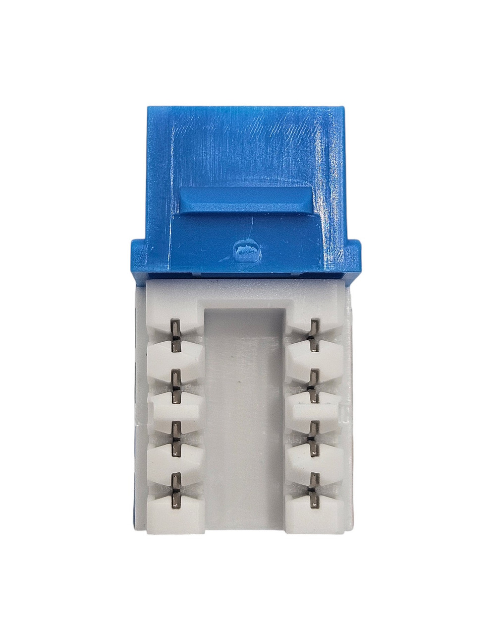 CAT6A Unshielded Punch Down Keystone Jack with Tool (Blue, 10 Pack)