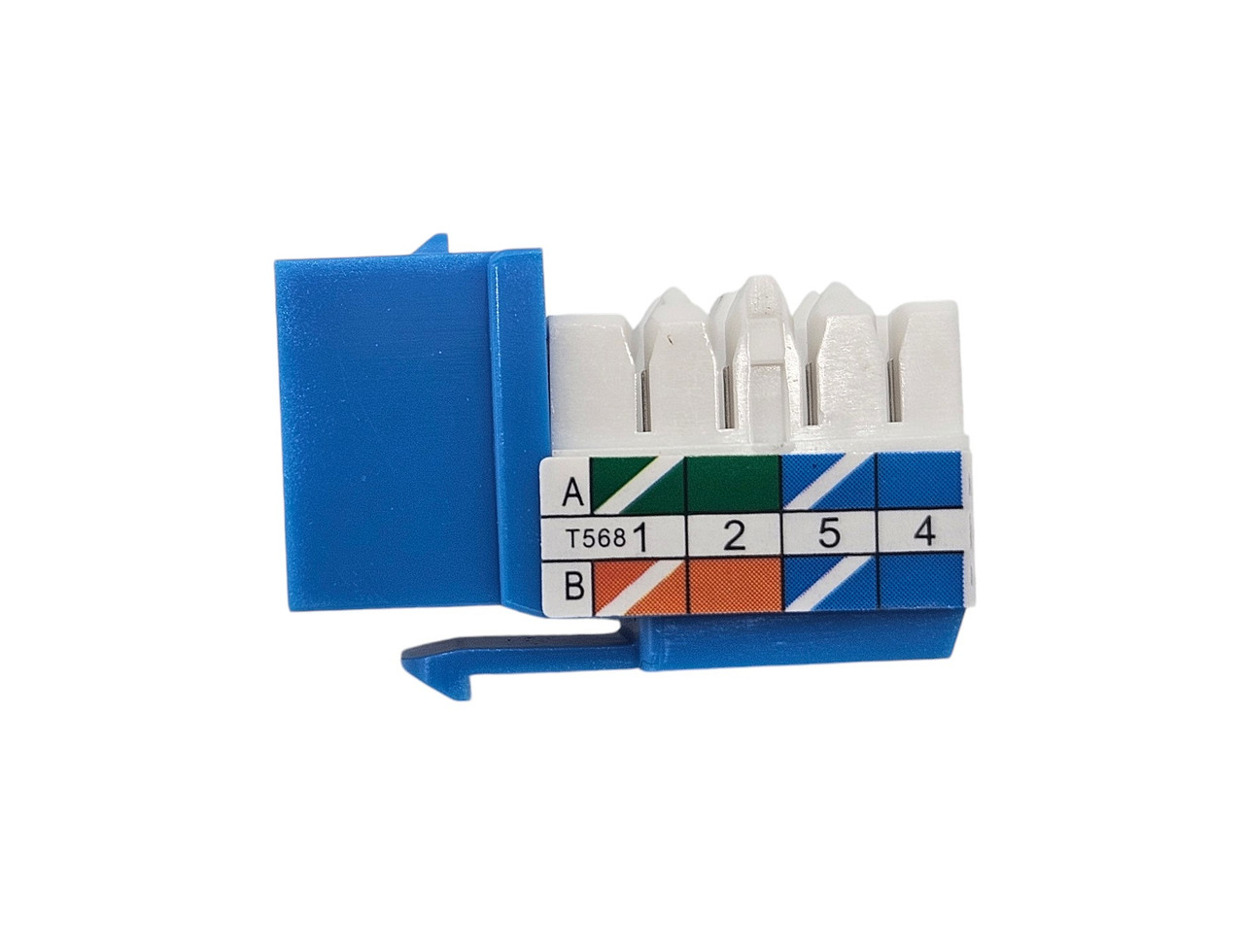 CAT6A Unshielded Punch Down Keystone Jack with Tool (Blue, 10 Pack)