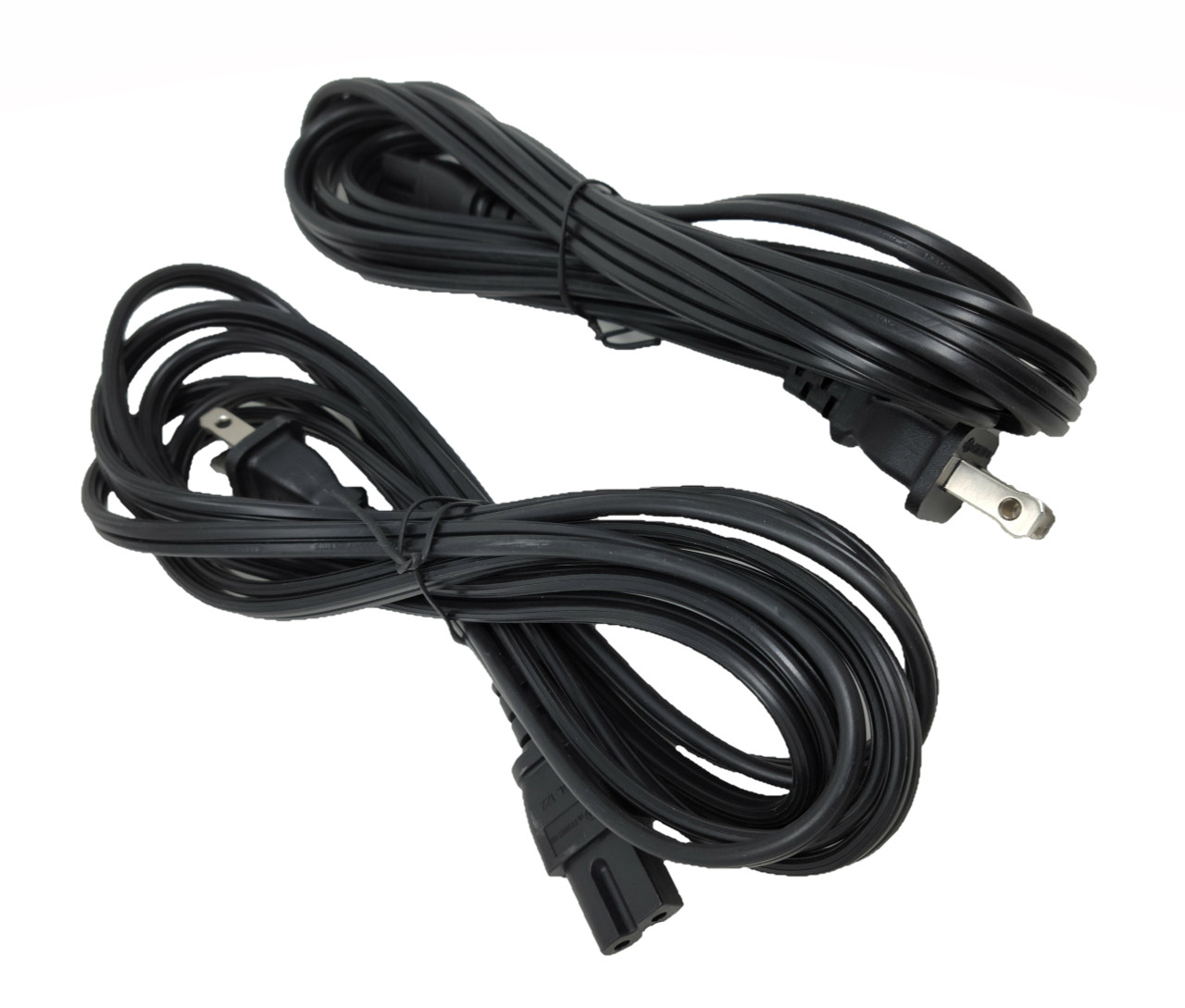10 Feet 2-Prong Polarized Notebook (18AWG) Power Cord NEMA 1-15P To C7 (2-Pack)