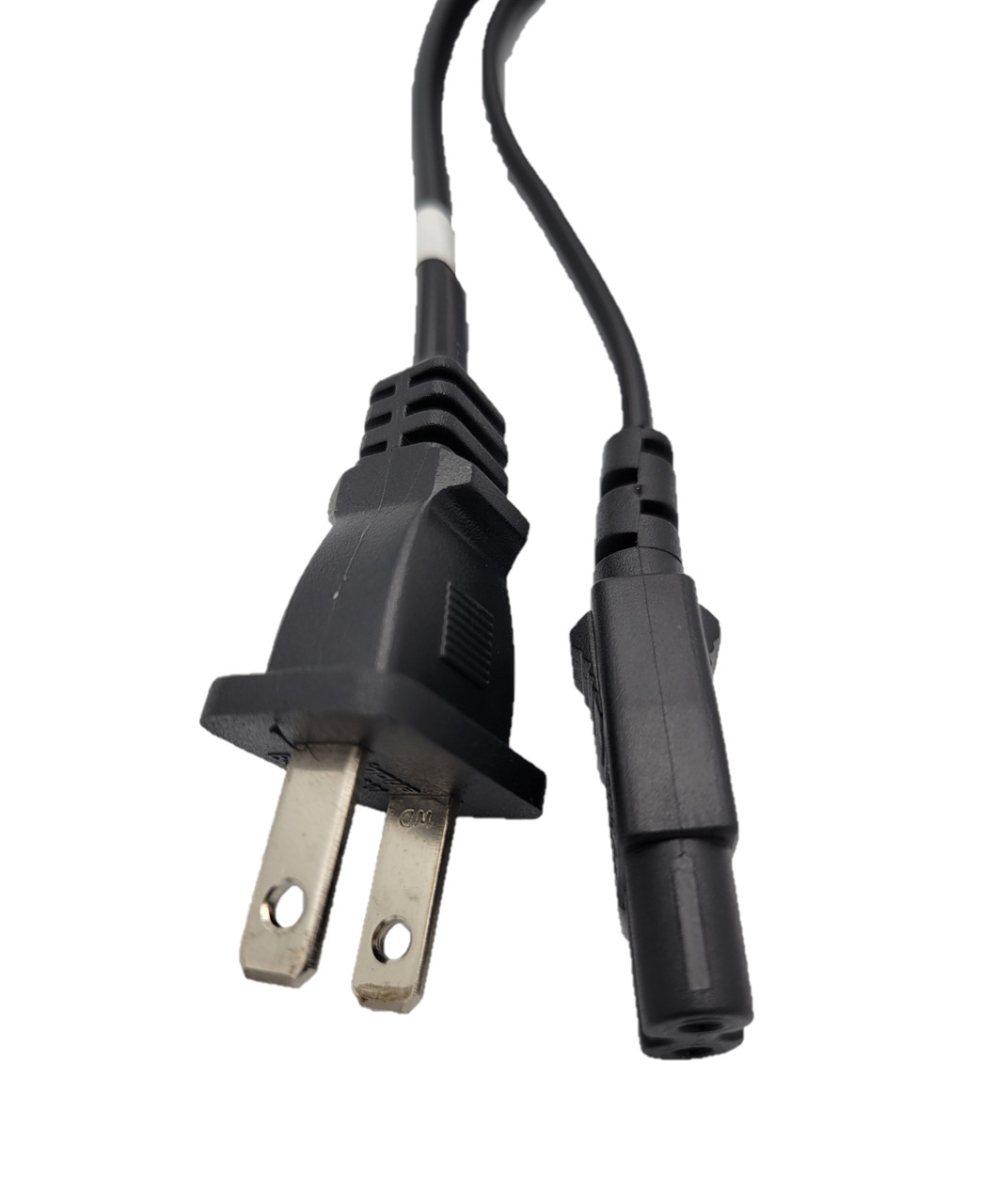 1.5 Meter Notebook - Connectors, Power Micro (18 AC Cord AWG) Black 2-Prong