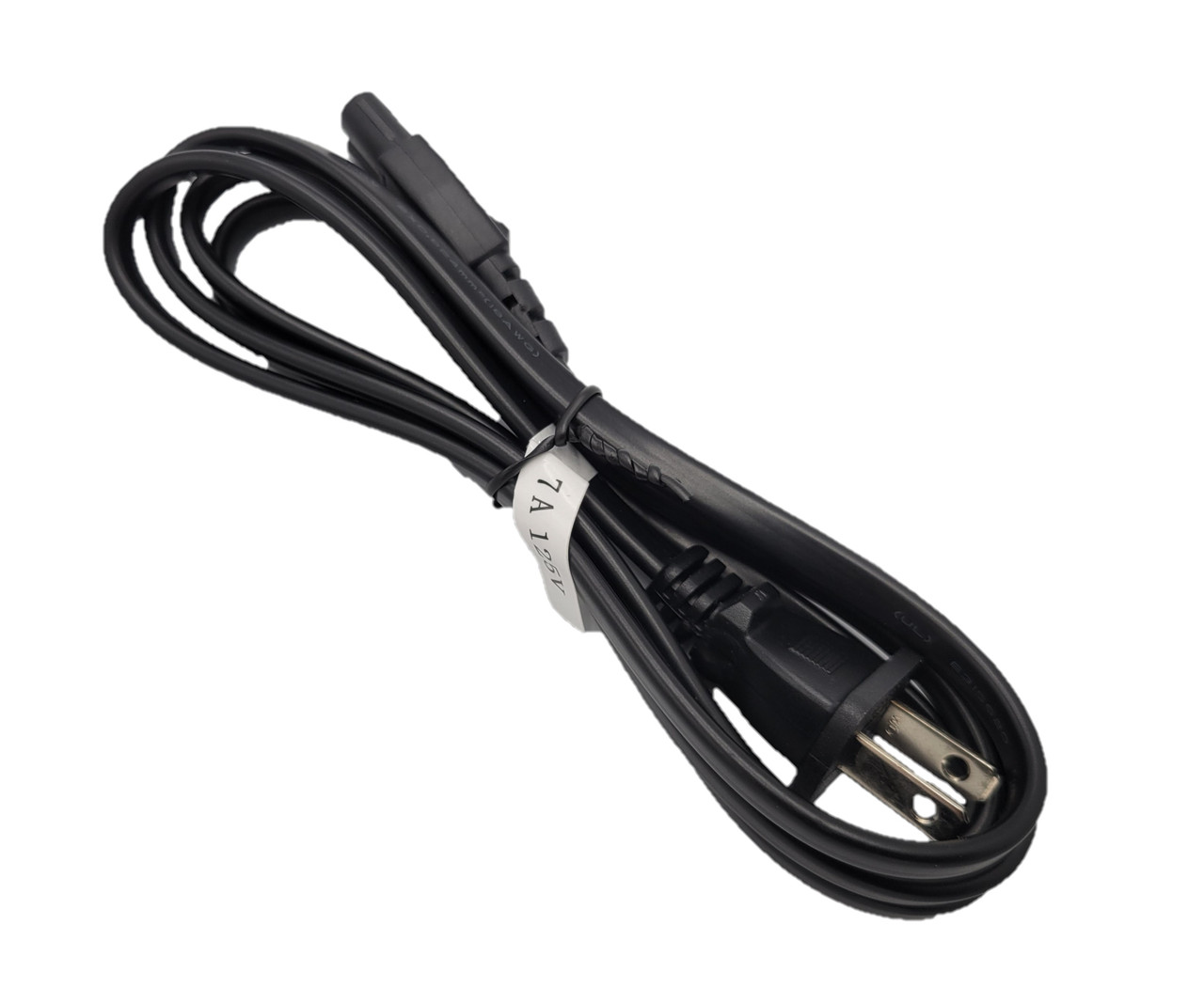 1.5 Meter Notebook AC Power Cord 2-Prong (18 AWG) Black - Micro Connectors,