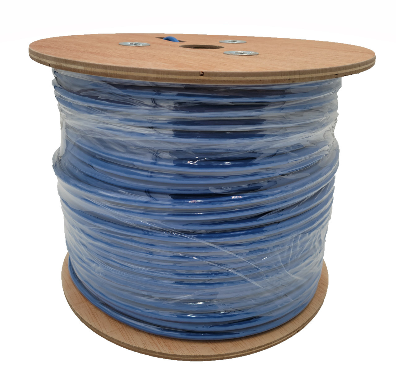 1000 FT CAT 6A Solid & Shielded (F/UTP) CMR Riser Bulk Ethernet Cable (Blue)