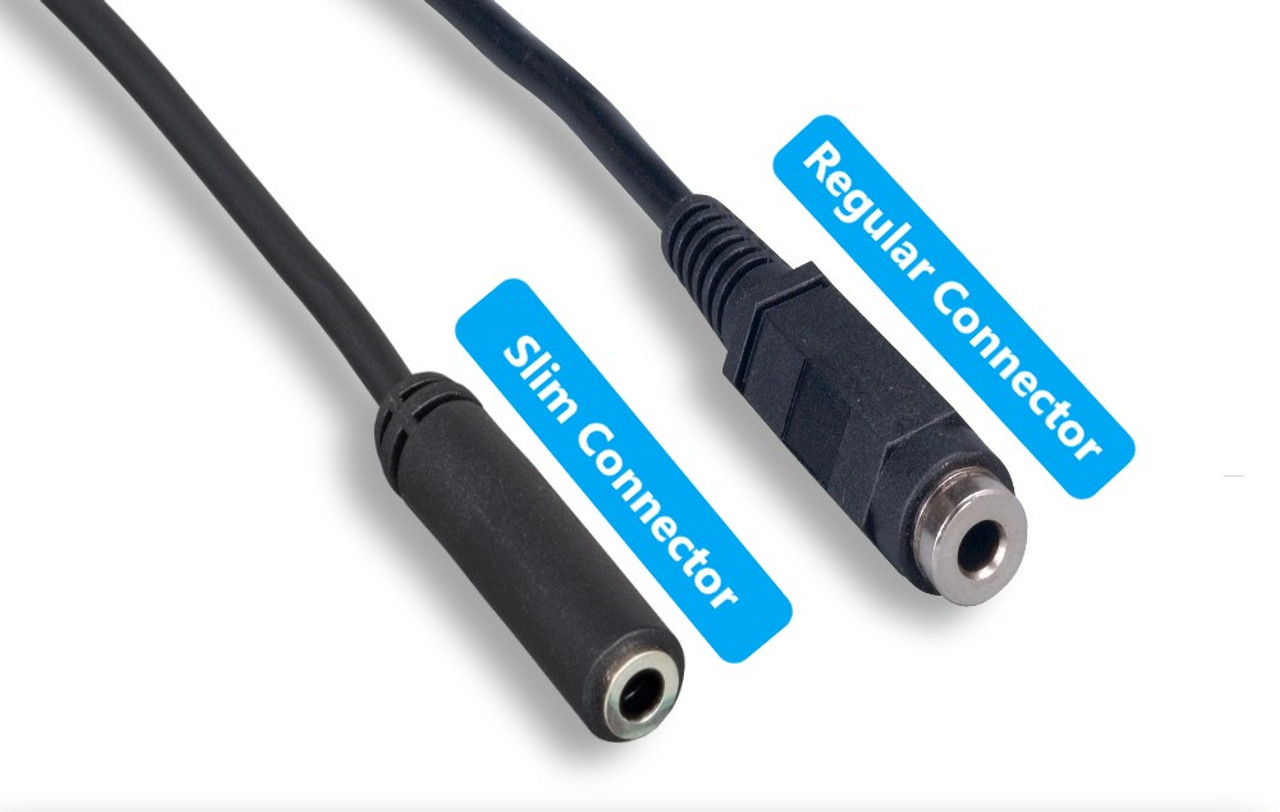 Slim Molded 3.5mm Stereo Audio Male to Female Cable