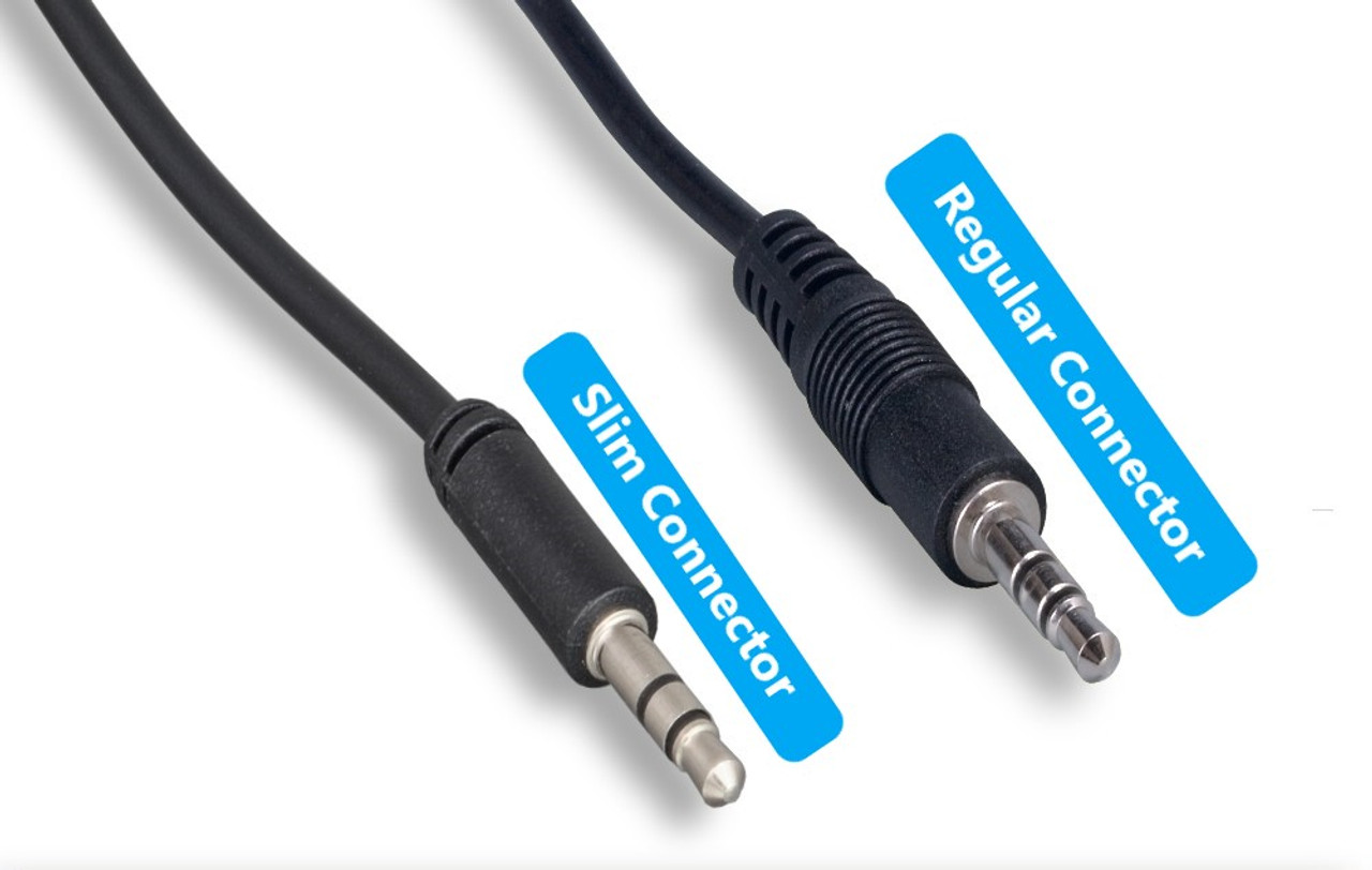 3 ft Slim 3.5mm Stereo Audio Cable - M/M