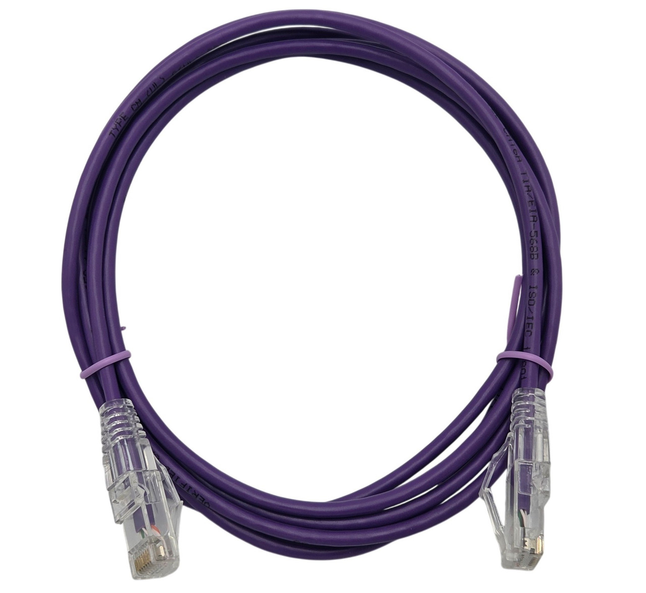 Cat6A Ultra Slim Patch (28AWG) Cable (Purple) - Micro Connectors, Inc.
