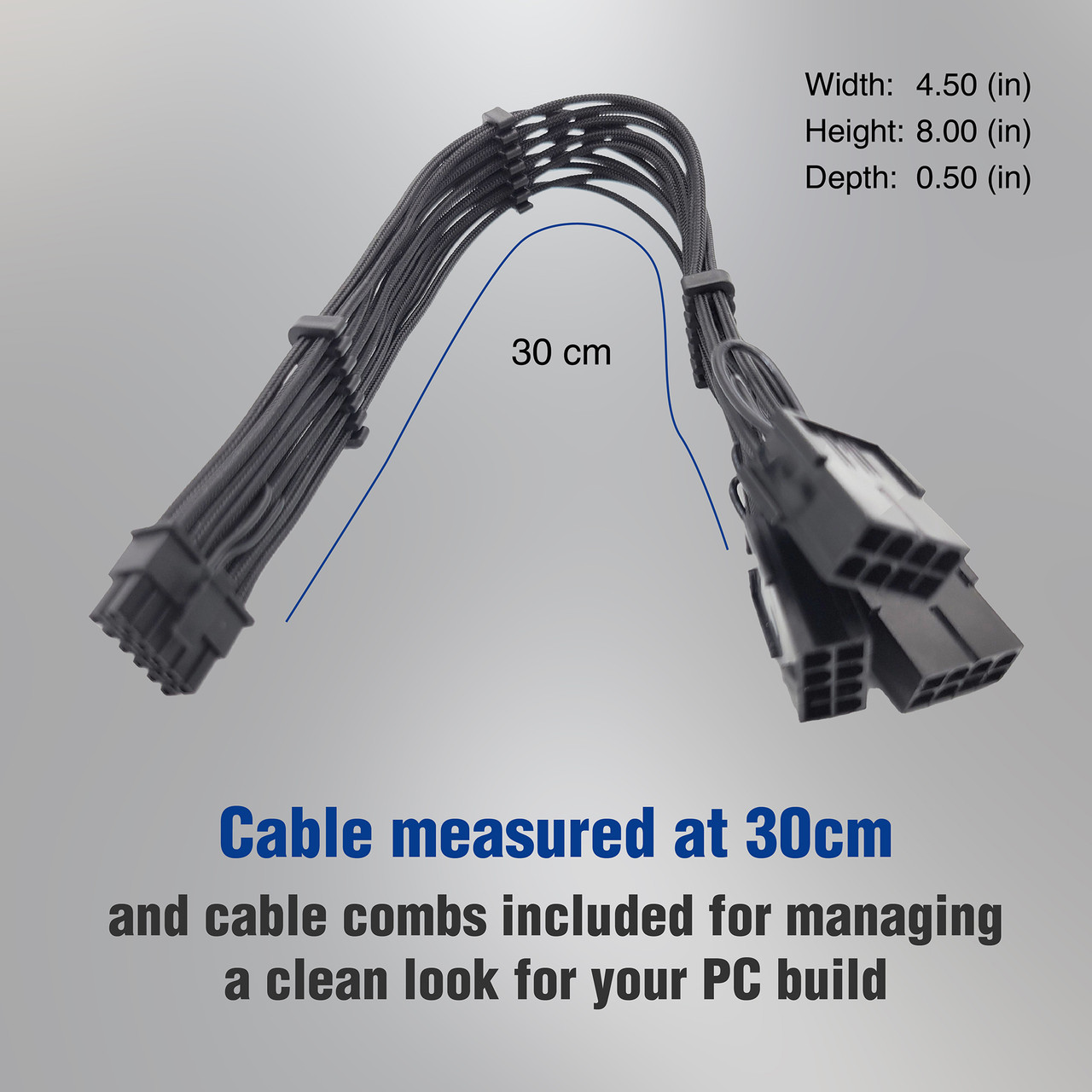 Premium Sleeved 12VHPWR PCI-e 5.0 16Pin (12+4) to Triple 8-Pin GPU