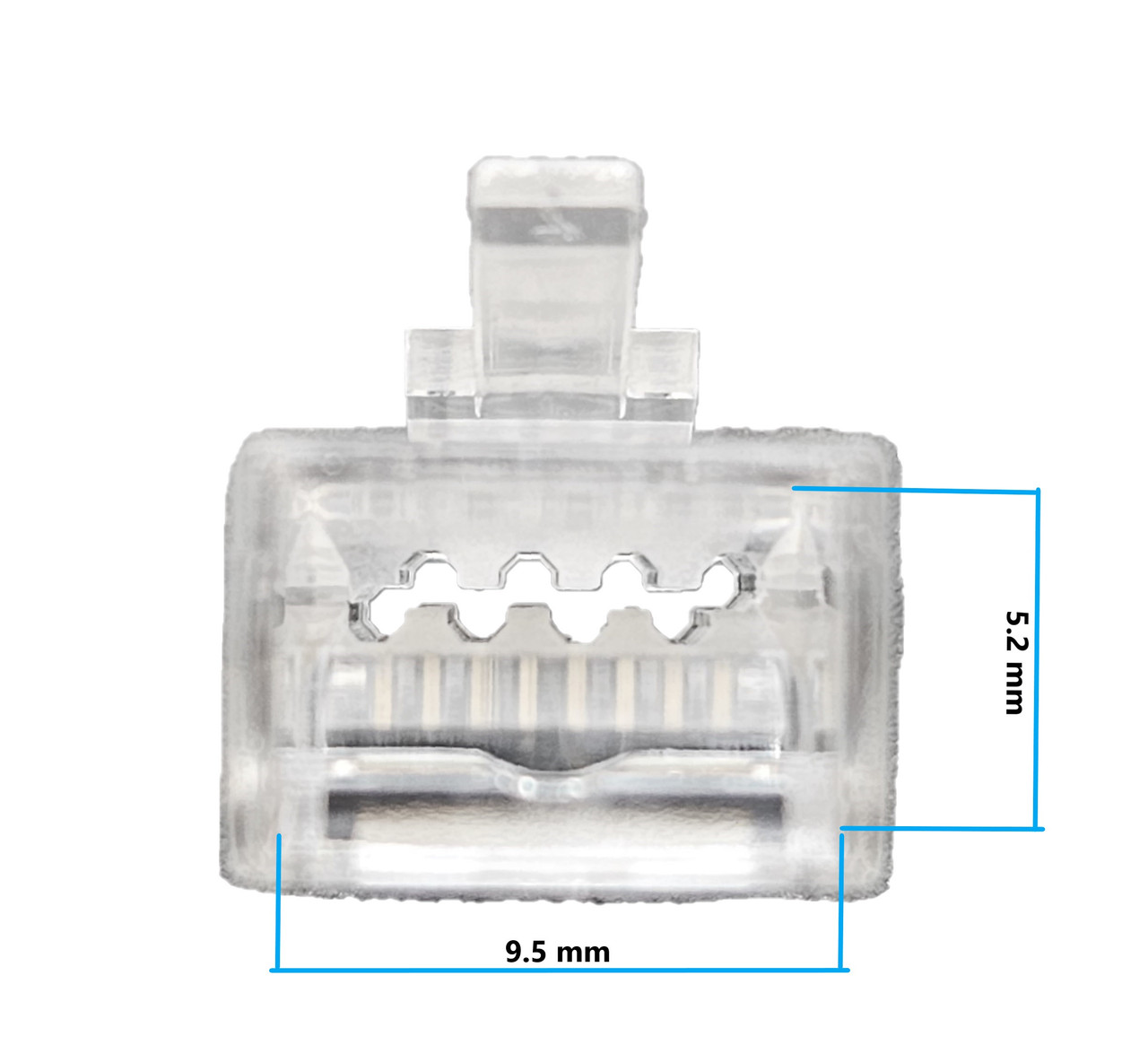 Micro Connectors CAT6A Pass Through RJ45 Modular Connectors (50 Pack)