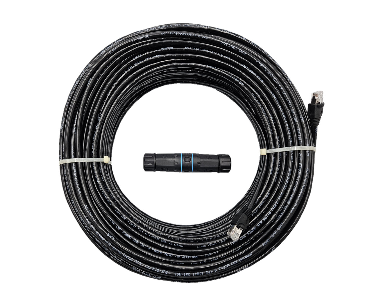 200 ft CAT6 Outdoor-Rated Shielded Ethernet Cable Kit with