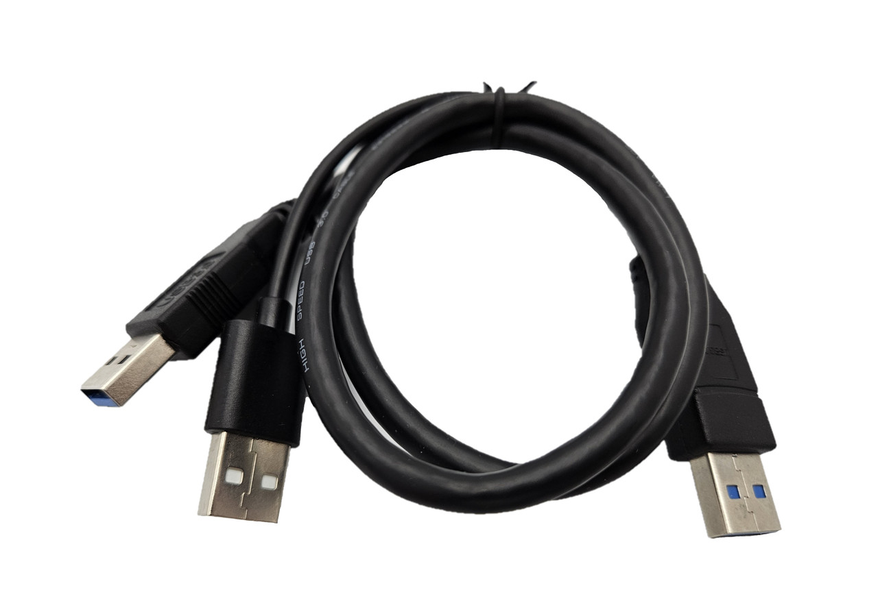 20 Inch USB-A 3.0 Male to USB-A 2.0 Male u0026 USB-A 3.0 Male Y Splitter