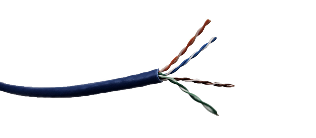 1000 Feet CAT6A Slim UTP Ethernet (28AWG) Bulk Cable-Blue