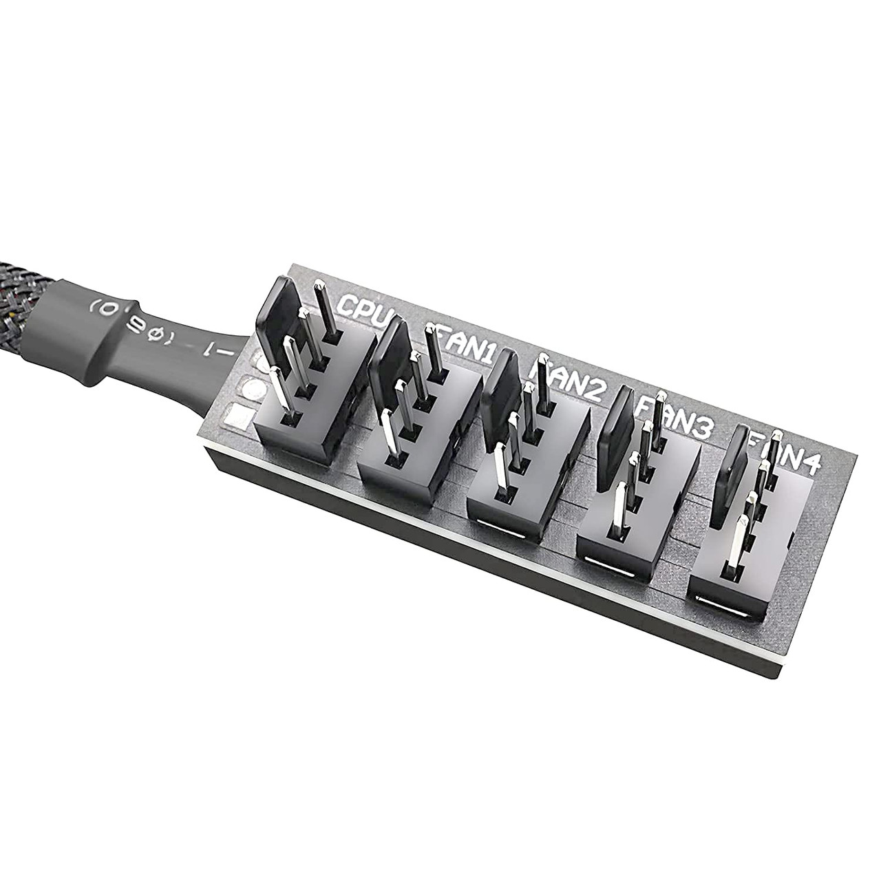 3 Hub Splitter Per Ventole PWM A 4 Pin - 5 Porte, Alimentazione 2A, Autoadesivo - Per PC Desktop, Compatibile Con Ventole 12V 4pin E 3pin