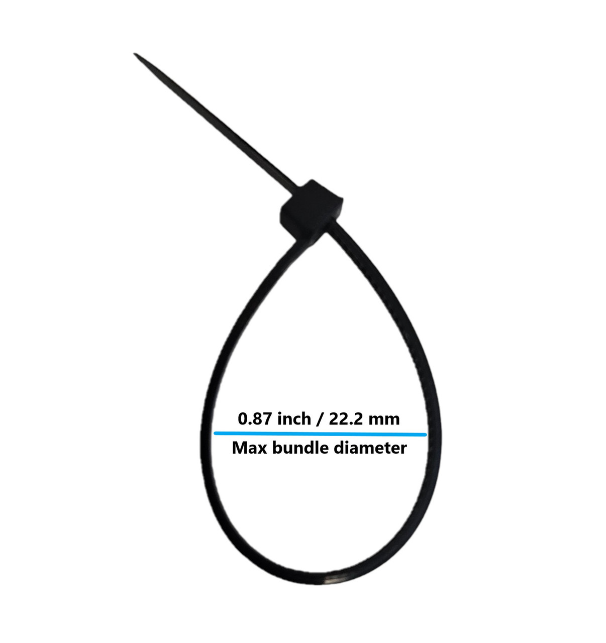 4 Inch Cable Zip Tie 17-Lbs Multi-Purpose Self-Locking (100-Pack)
