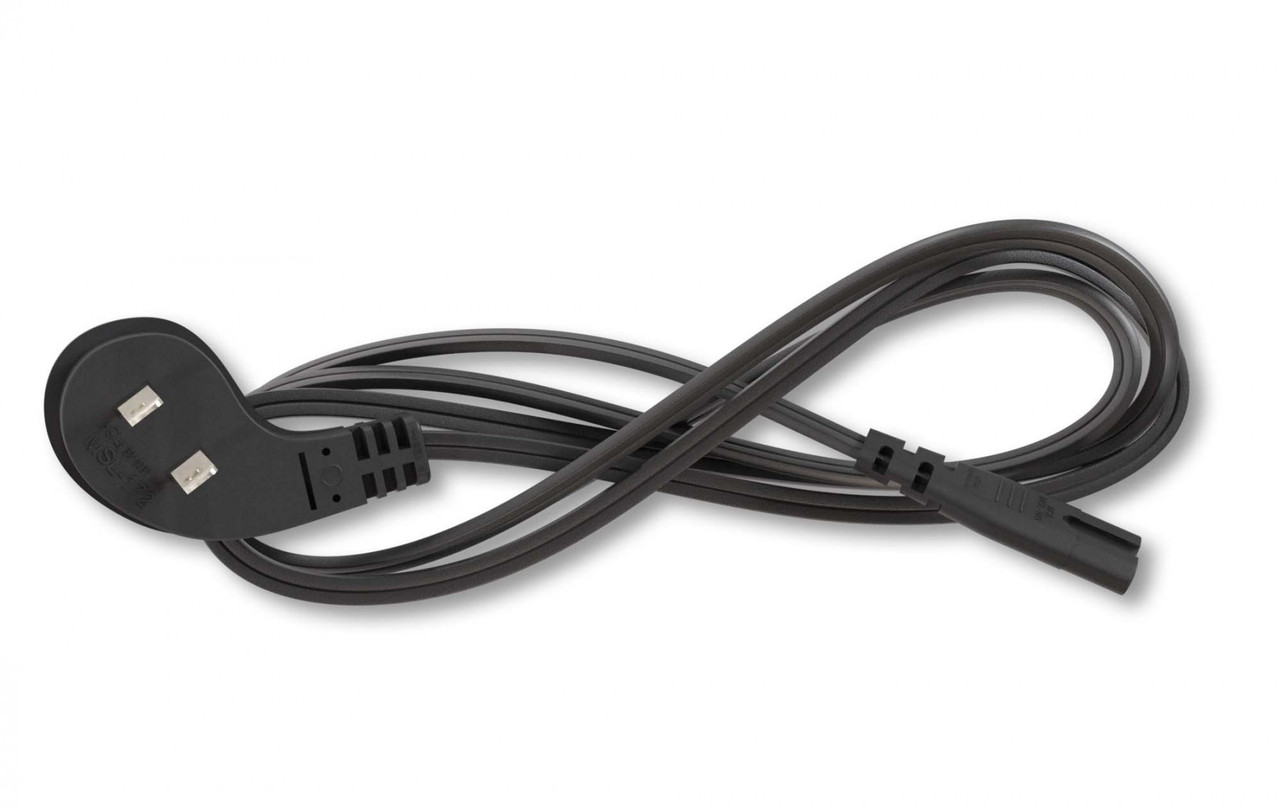 Ultra Low Profile 45˚ NEMA 1-15P to Straight C7 Non-Polarized Power Cord