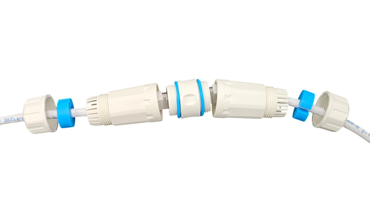 Cat6 Shielded Waterproof RJ45 Coupler White
