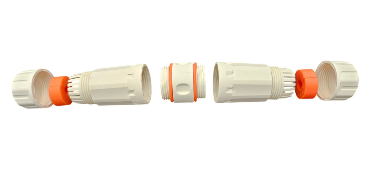 Cat 6A Shielded Waterproof RJ45 Coupler White