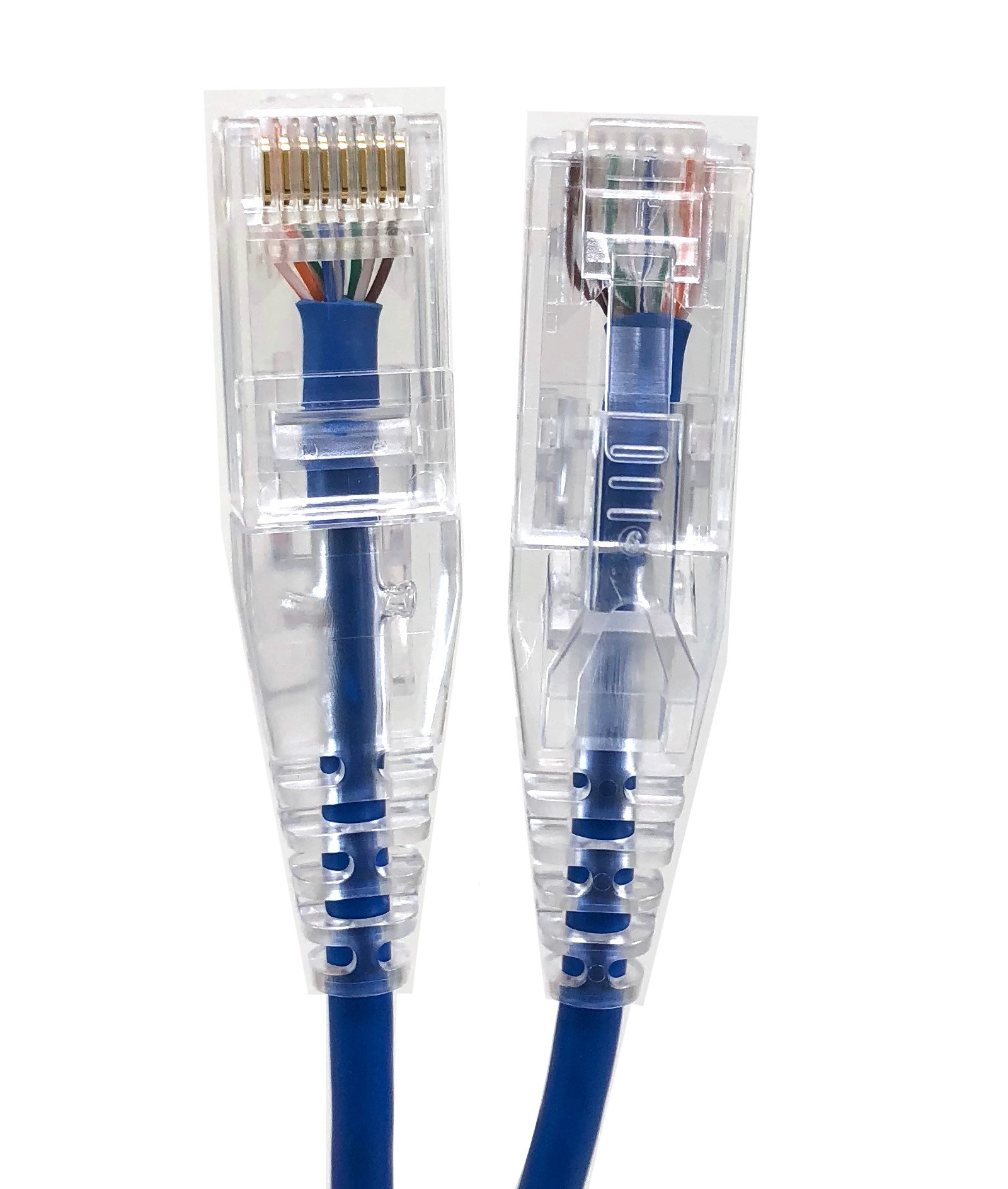 CAT 6A Ultra Slim Patch 28AWG Cable Blue Micro Connectors, Inc.