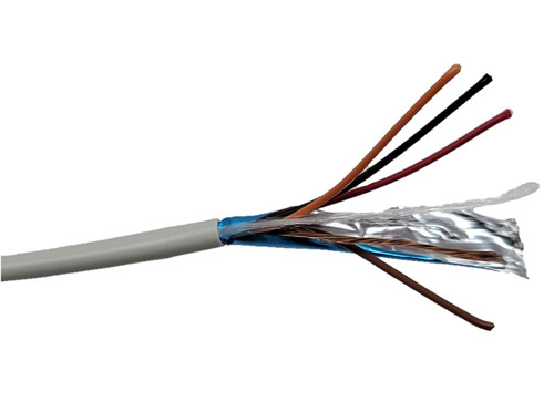 6 Feet 4-Conductor 24AWG Stranded Shielded Bulk Cable