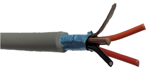 100 Feet 4-Conductor 22AWG Stranded-Shielded Bulk Cable