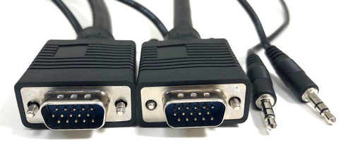 Super VGA HD 15 With 3.5mm Stereo Audio M/M Cable