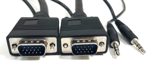 Super VGA HD 15 With 3.5mm Stereo Audio M/M Cable