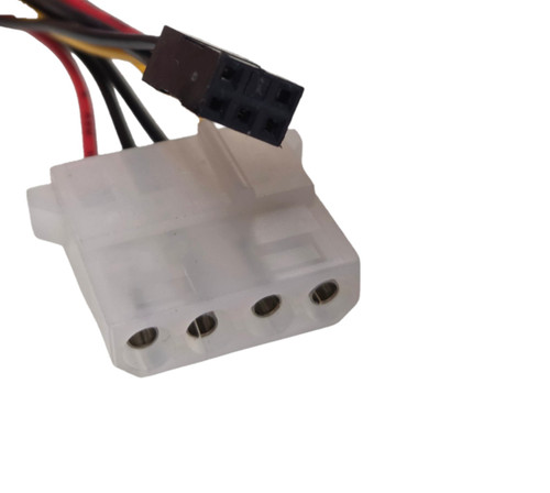 Molex (LP4) to 4-Pin Floppy/Hard Drive Power Adapter Cable