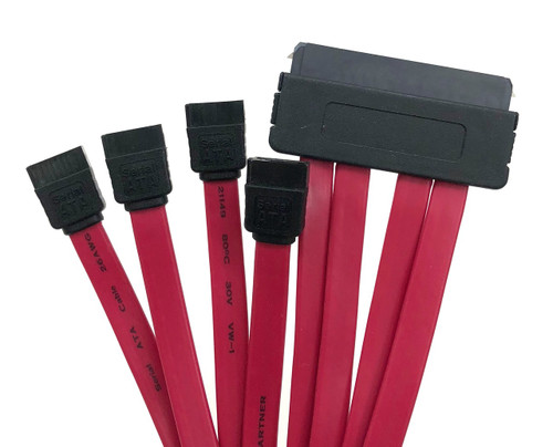 32-Pin SFF-8484 to 4x7-Pin SATA Breakout Cable