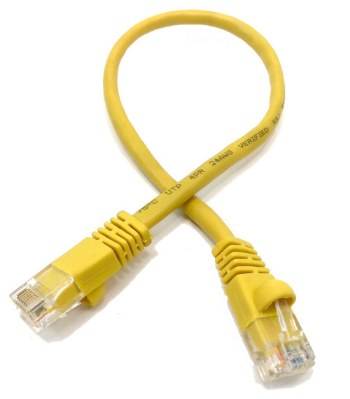 1ft Cat5E UTP Patch Cable (Yellow)