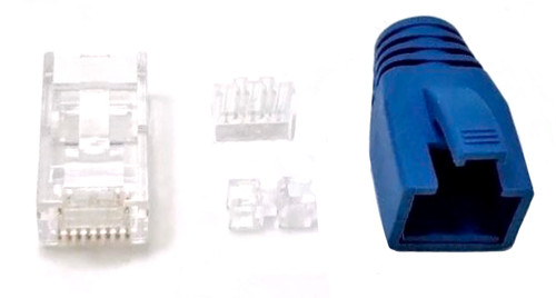 Cat6A RJ45 Modular Connectors with Boots and Load Bar (10 Pack)