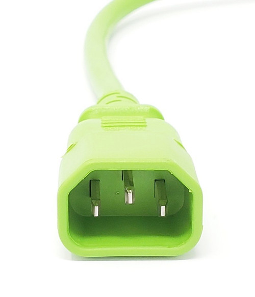6 Feet AC Power Extension Cord 18AWG (C13 to C14) (Green)