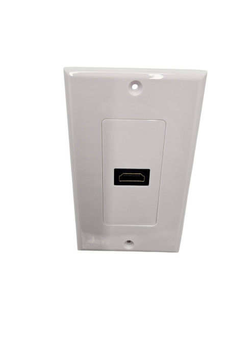Single Outlet Female HDMI Wall Plate (White)