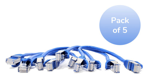 50 Feet Cat7 SFTP Double Shielded RJ45 Snagless Ethernet 26AWG Cable (Blue)  - Micro Connectors, Inc.