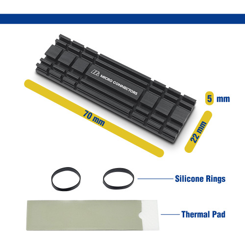 M.2 NVMe SSD Installation Kit with 5MM Low-Profile Heat Sink and Mounting Screws (Compatible with PS5)