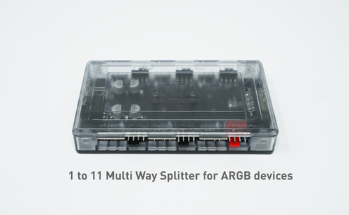 12 Port ARGB/PWM Fan and Light Splitter Hub with Magnetic Base 12 Port ARGB/PWM Fan and Light Splitter Hub with Magnetic Base