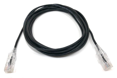 15 ft. CAT 6A 10 Gbps UTP 28 AWG Ultra Slim Ethernet Cable - Black