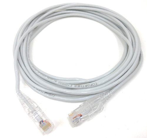 15 ft. CAT 6A 10 Gbps UTP 28 AWG Ultra Slim Ethernet Cable - White