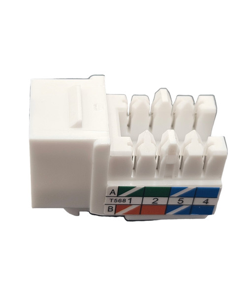 CAT6 Unshielded Punch Down Keystone Jack with Tool (White, 10 Pack)
