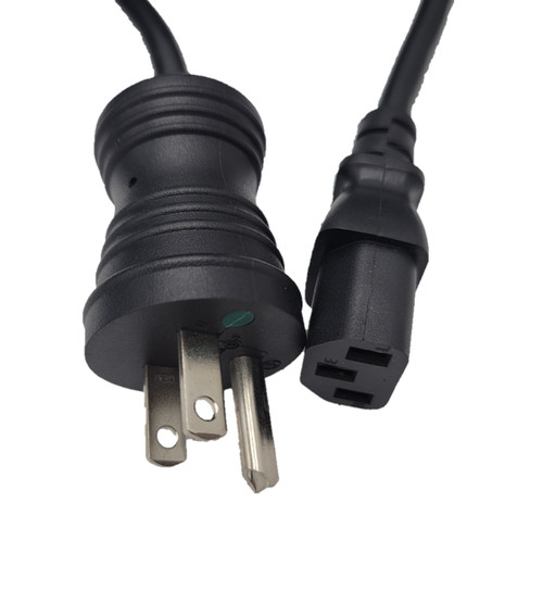 Hospital Grade AC Power Cord 18AWG (NEMA 5-15PHG to IEC-60320-C13) - Black