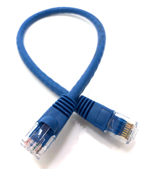 1 Foot CAT 6 Molded UTP Snagless RJ45 Networking Patch Cable - Blue 50-Pack