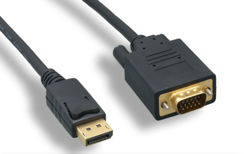 DisplayPort To VGA Cable With Latch