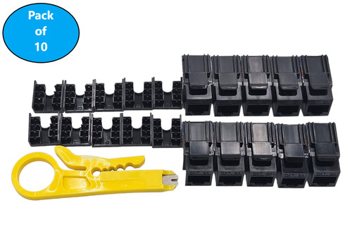 Ok様 Amazon.com: Yankok CAT6 RJ45 Keystone Jack 5 Pack 90 Degree