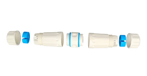 Cat6 Shielded Waterproof RJ45 Coupler White