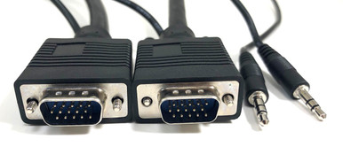Super VGA HD 15 With 3.5mm Stereo Audio M/M Cable - Micro